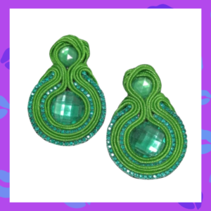 Aretes "Jade Oliva"