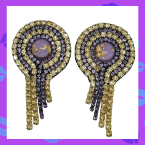 Aretes "Helios Violeta"