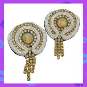 Aretes "Nieve Dorada"