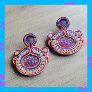 Aretes "Orquidea Vibrante"