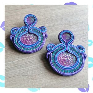 Aretes "Tormenta Ultravioleta"