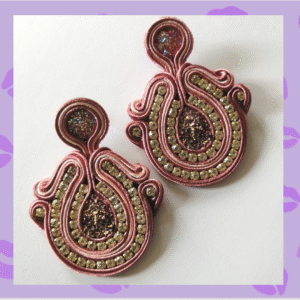 Aretes "Rosa Champaña"